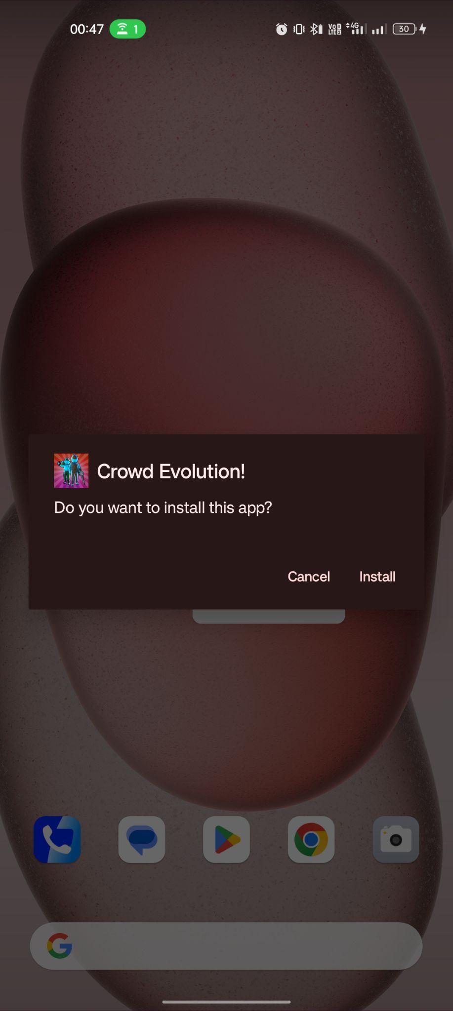 click on install