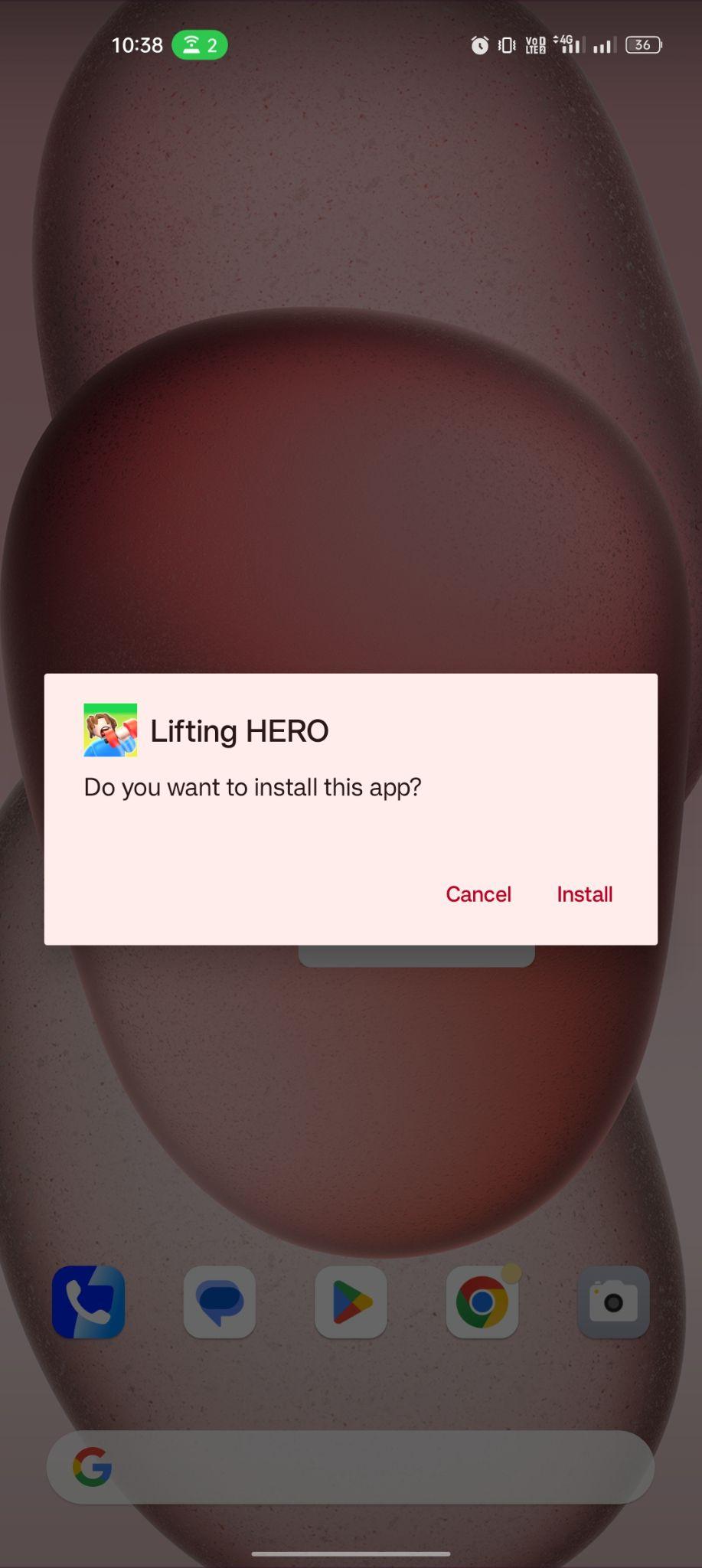 click on install