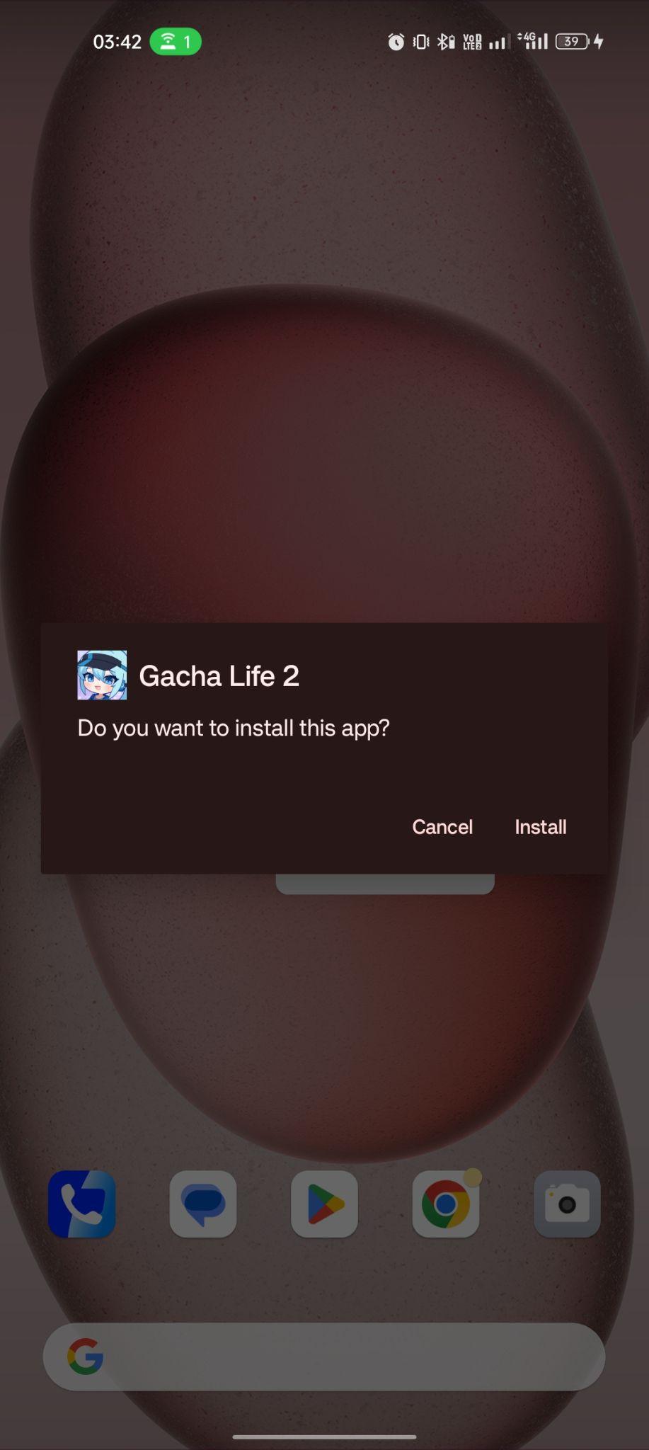 click on install
