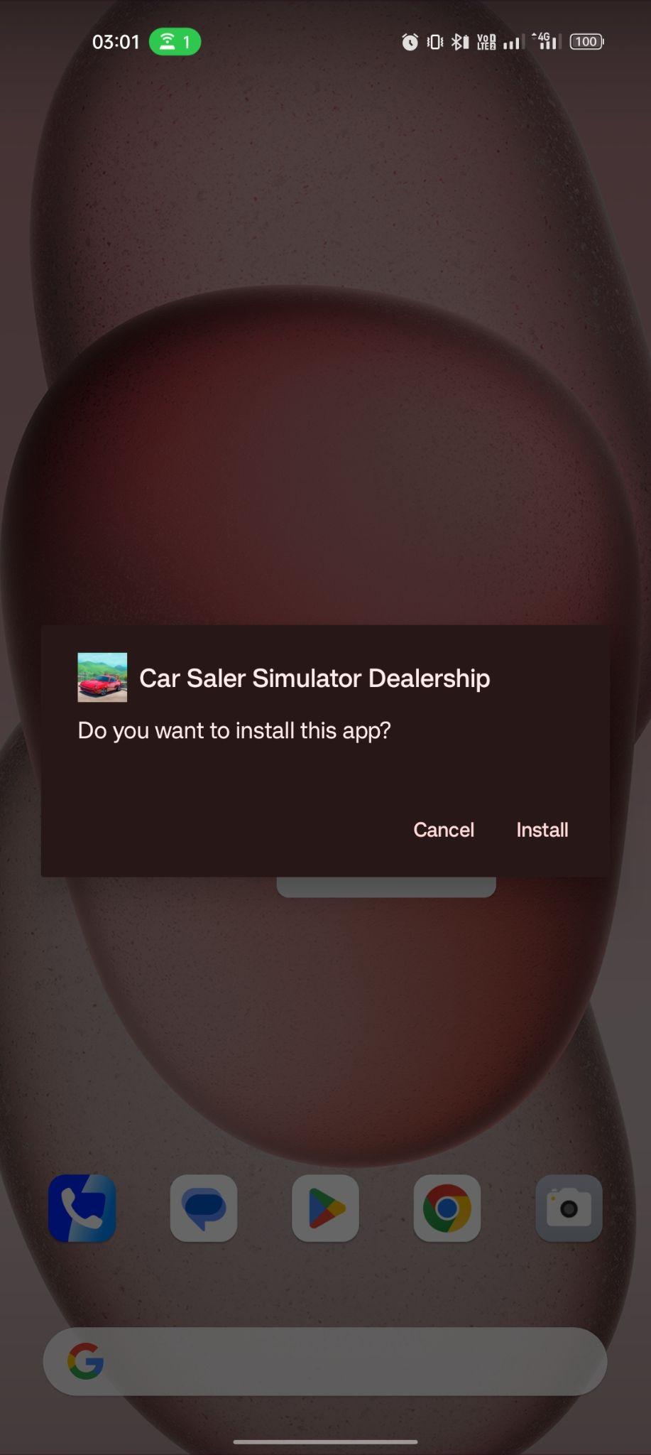 click on install