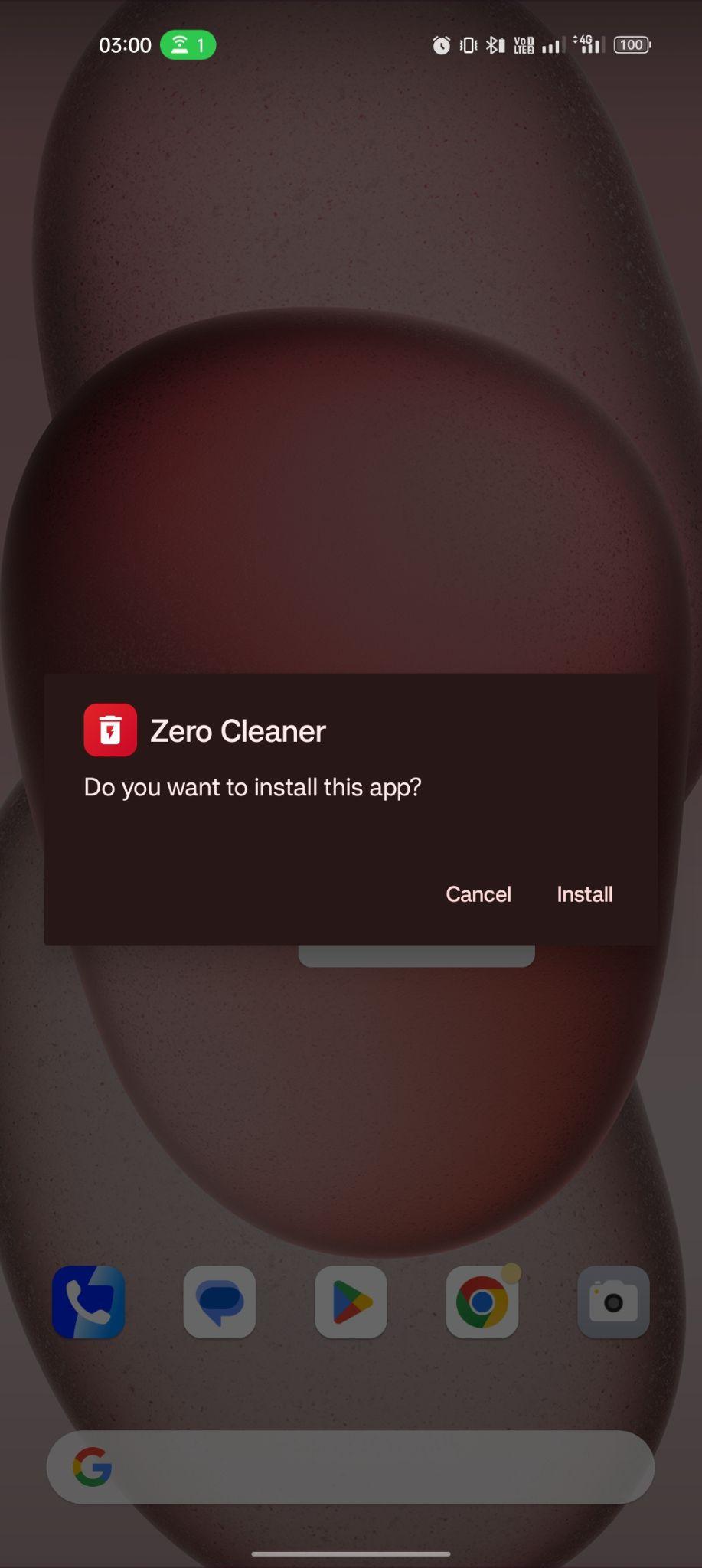 click on install