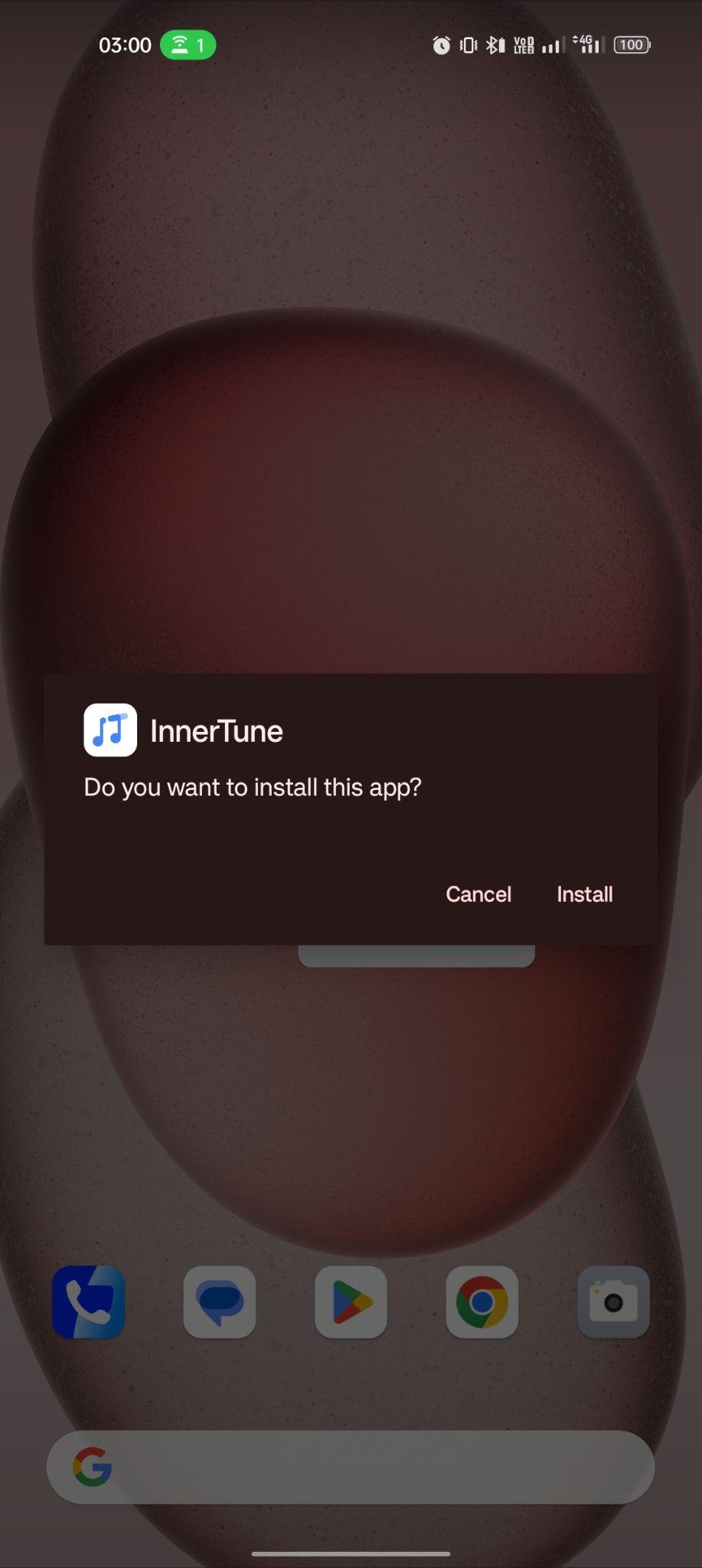 click on install