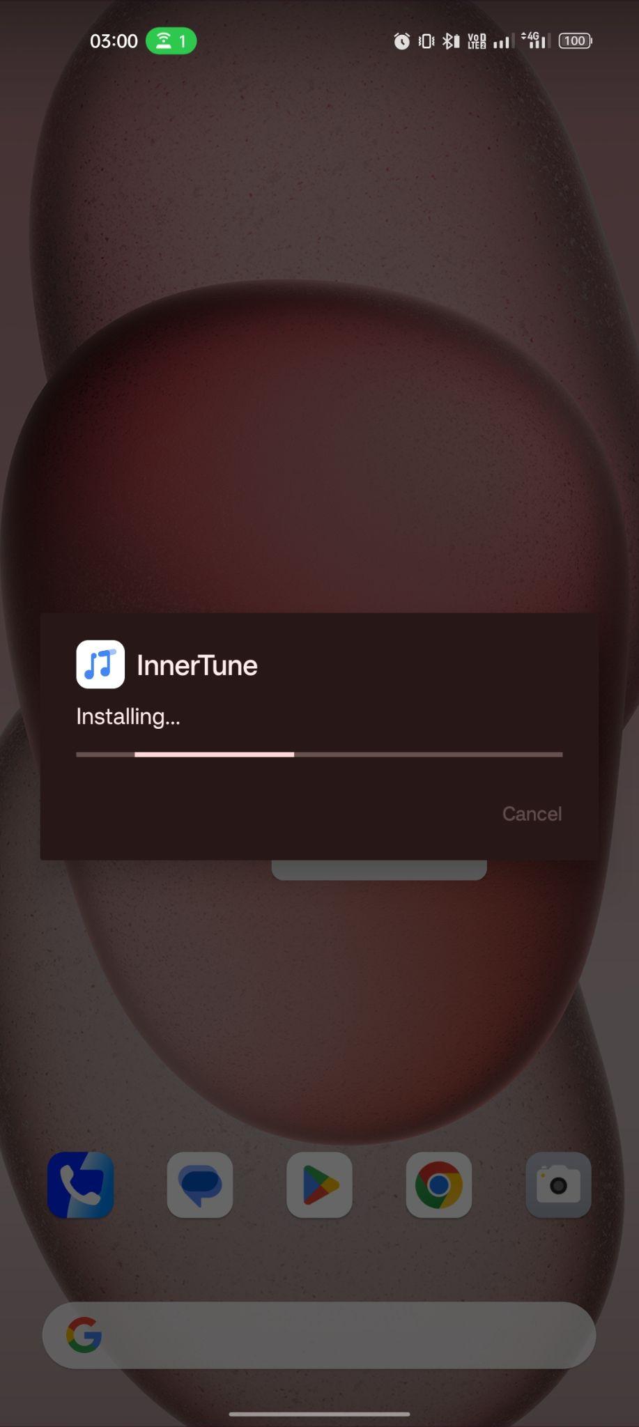 InnerTune apk installing