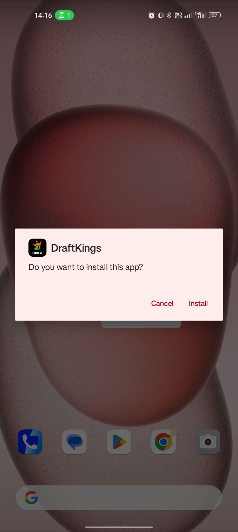 click on install