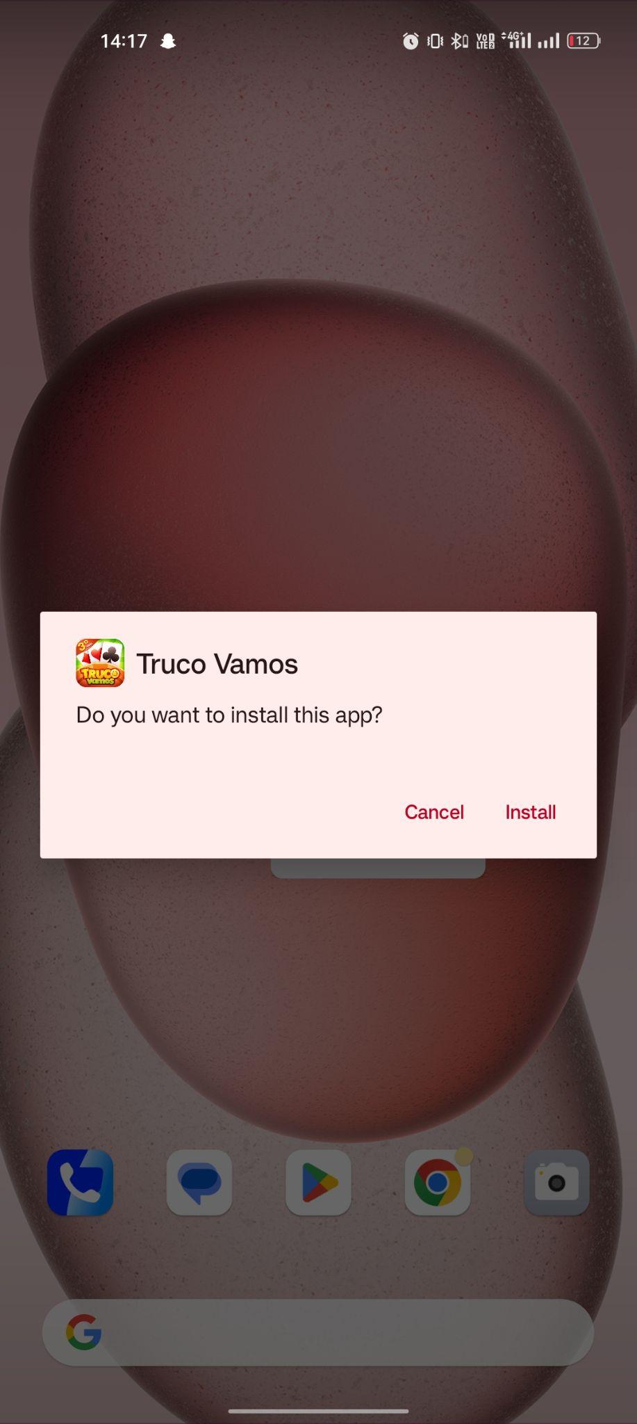 click on install