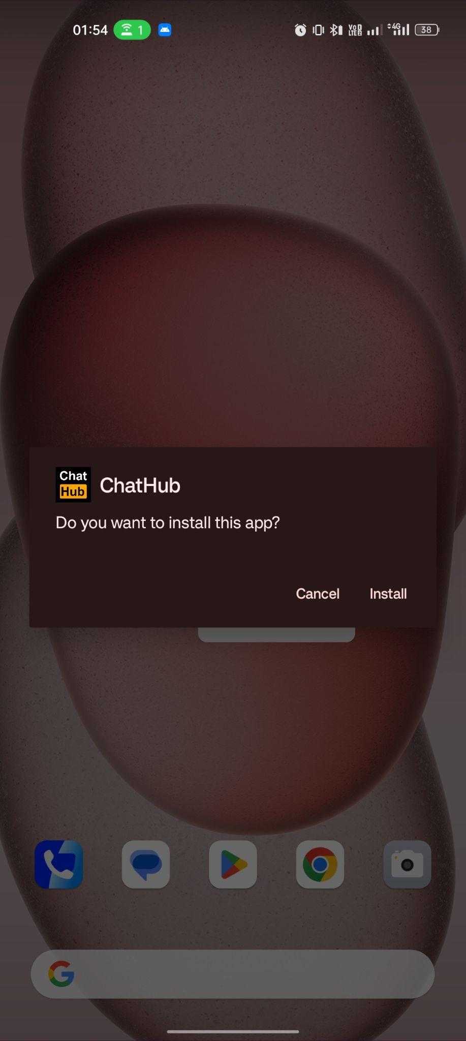 click on install