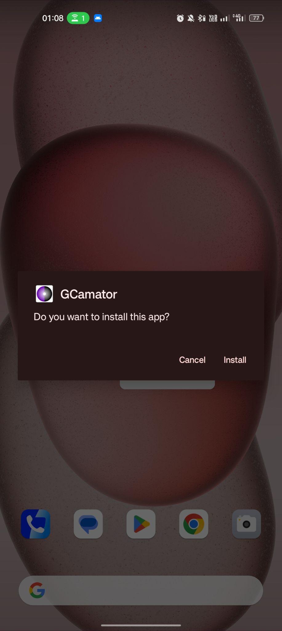 click on install