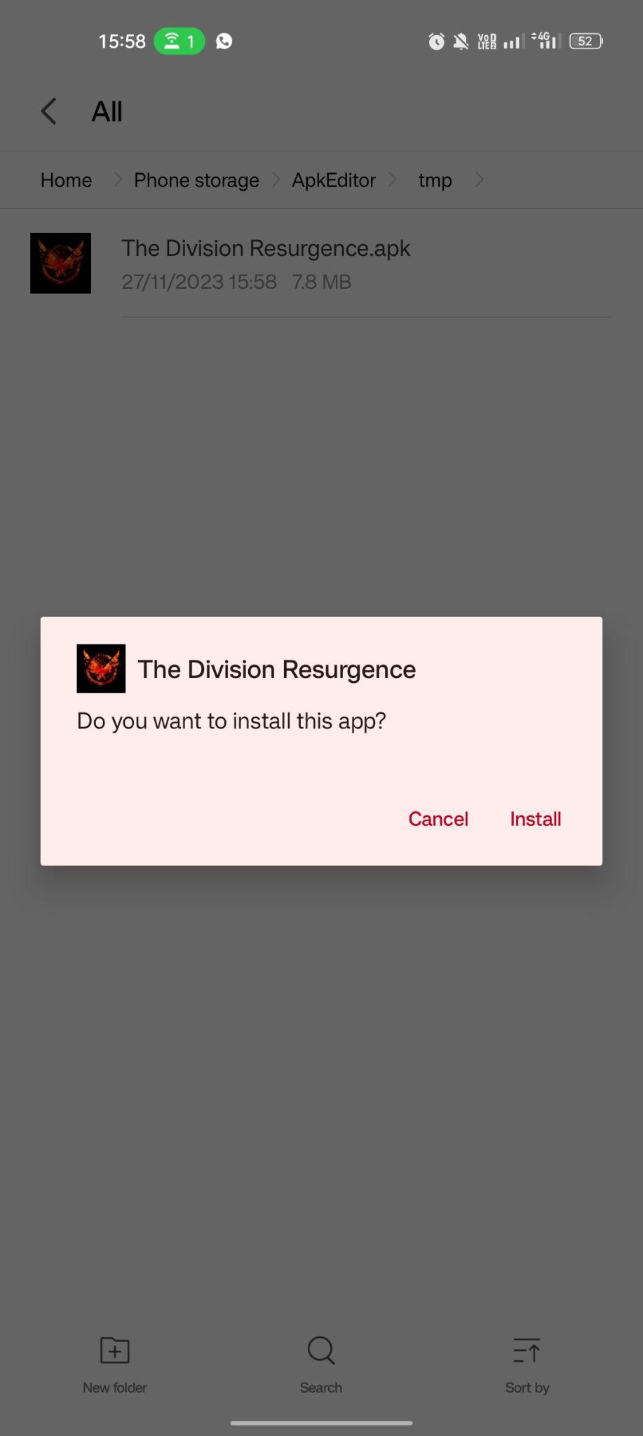 click on install