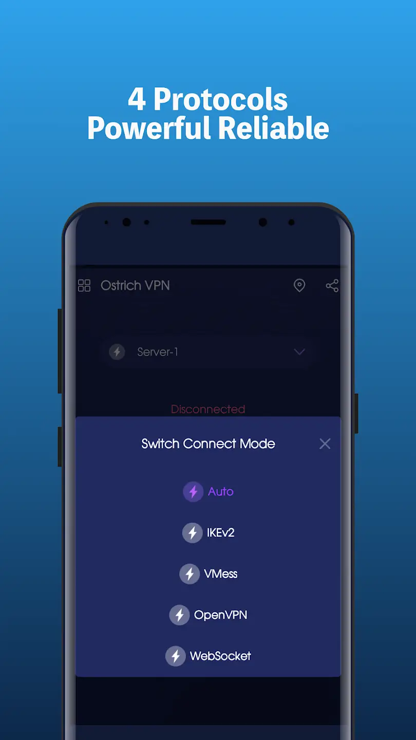 Ostrict VPN screenshot