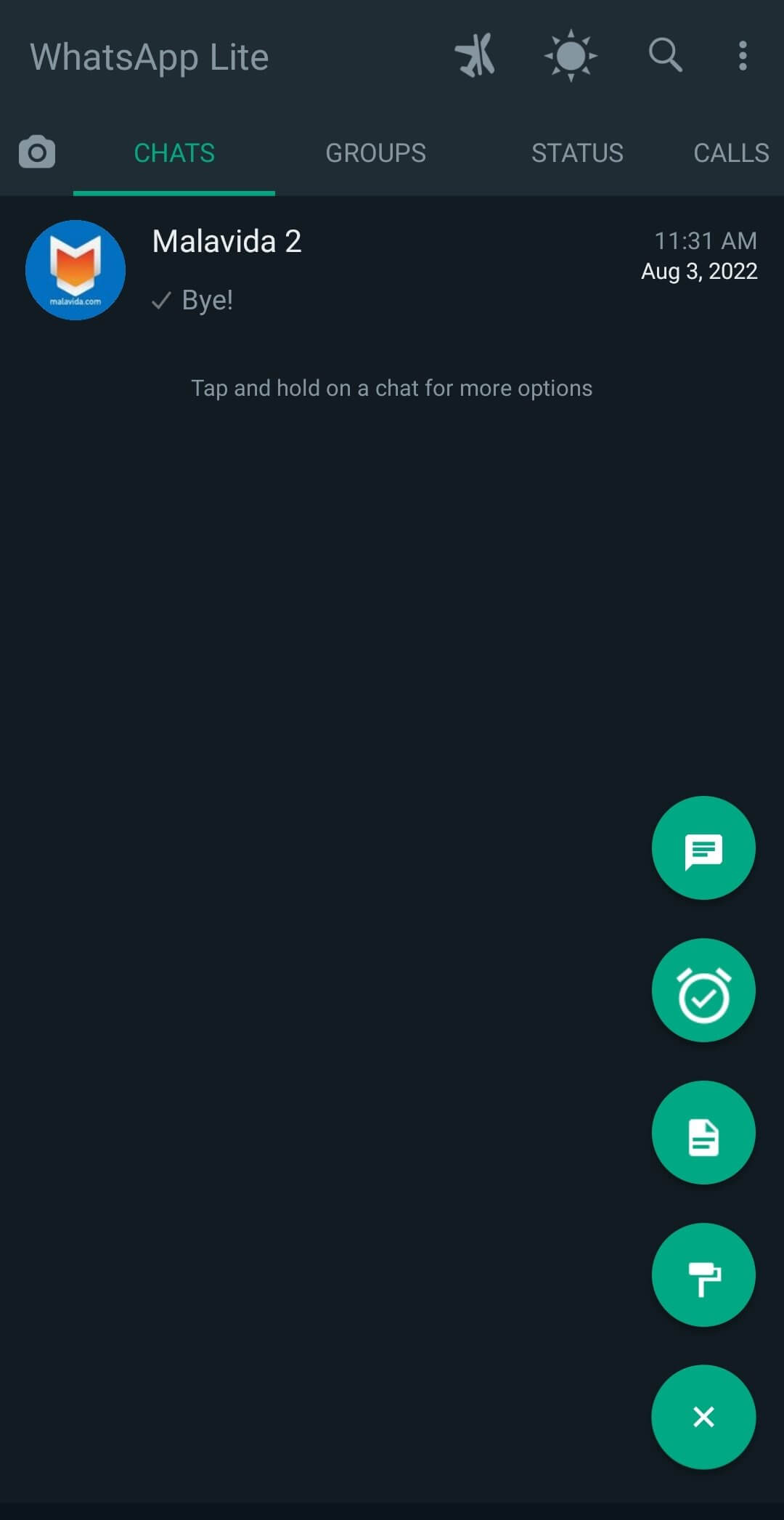 WhatsApp Lite screenshot