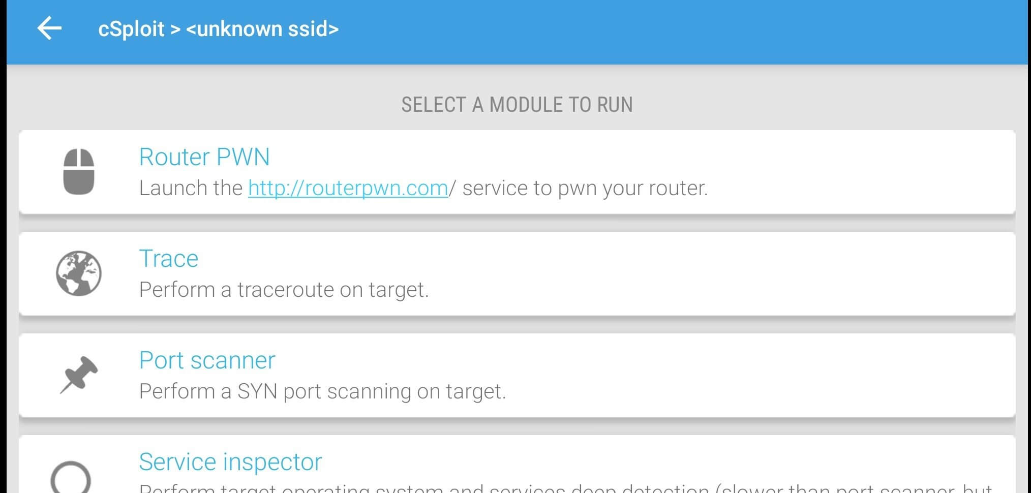 cSploit screenshot