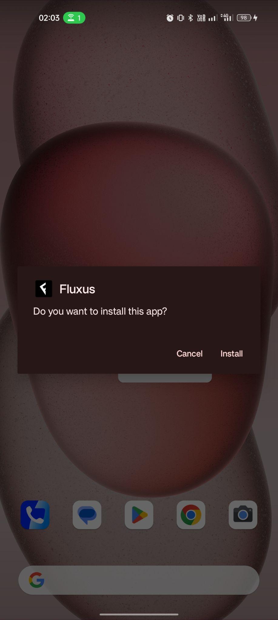 click on install