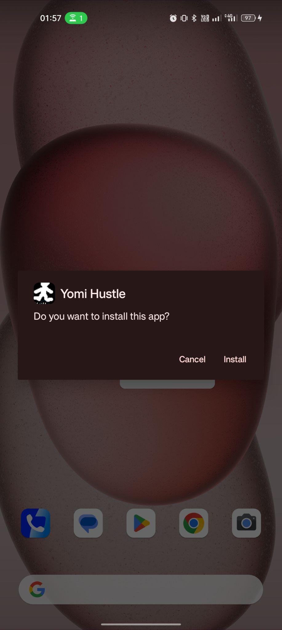 click on install