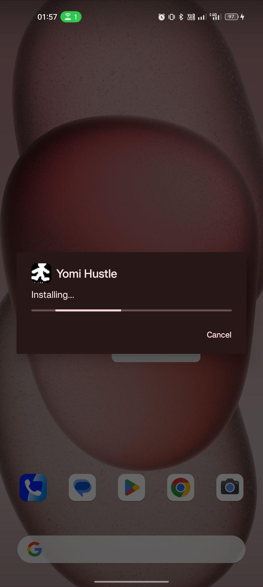 Yomi Hustle apk installing