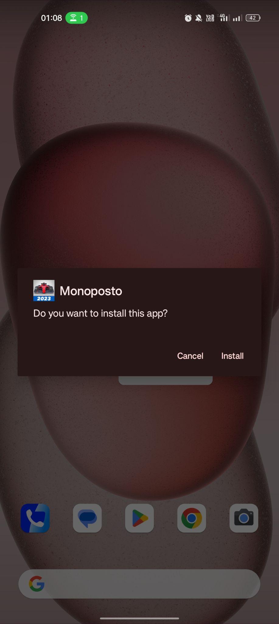 click on install