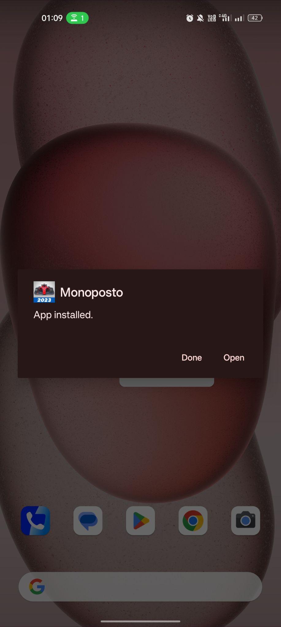 Monoposto apk installed