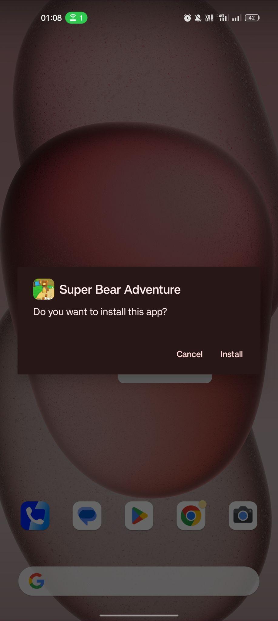 click on install