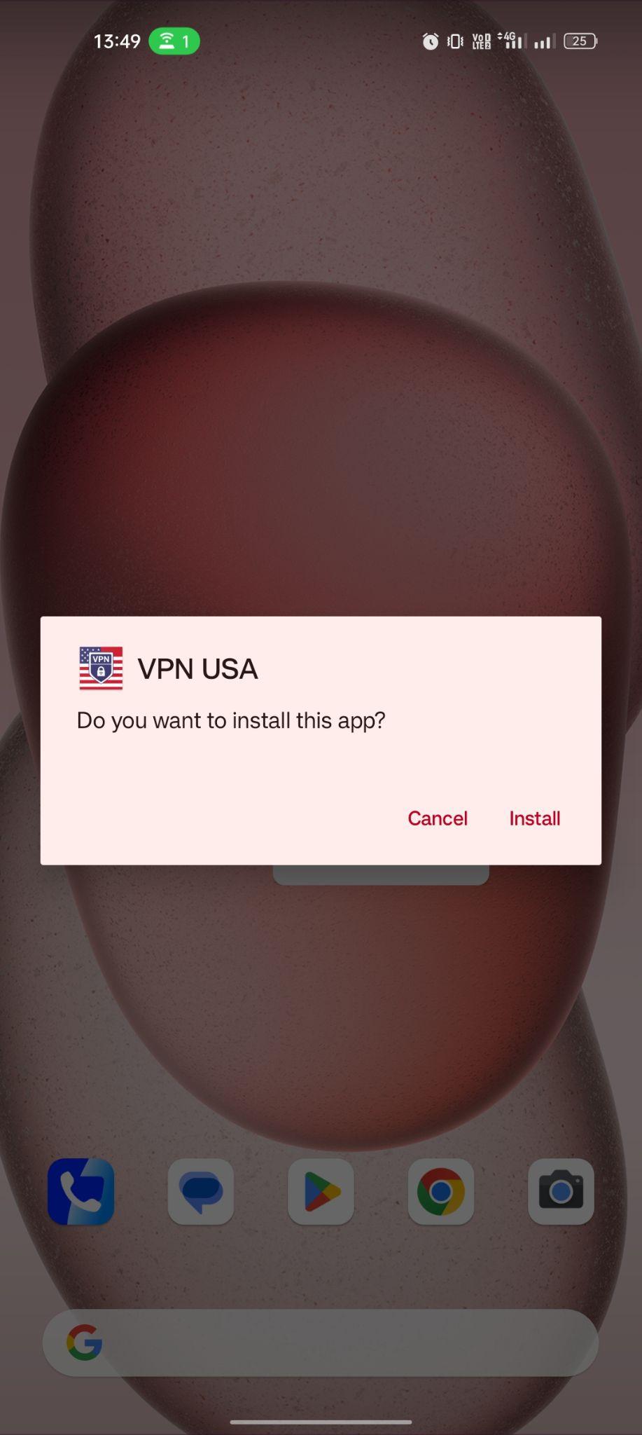 click on install
