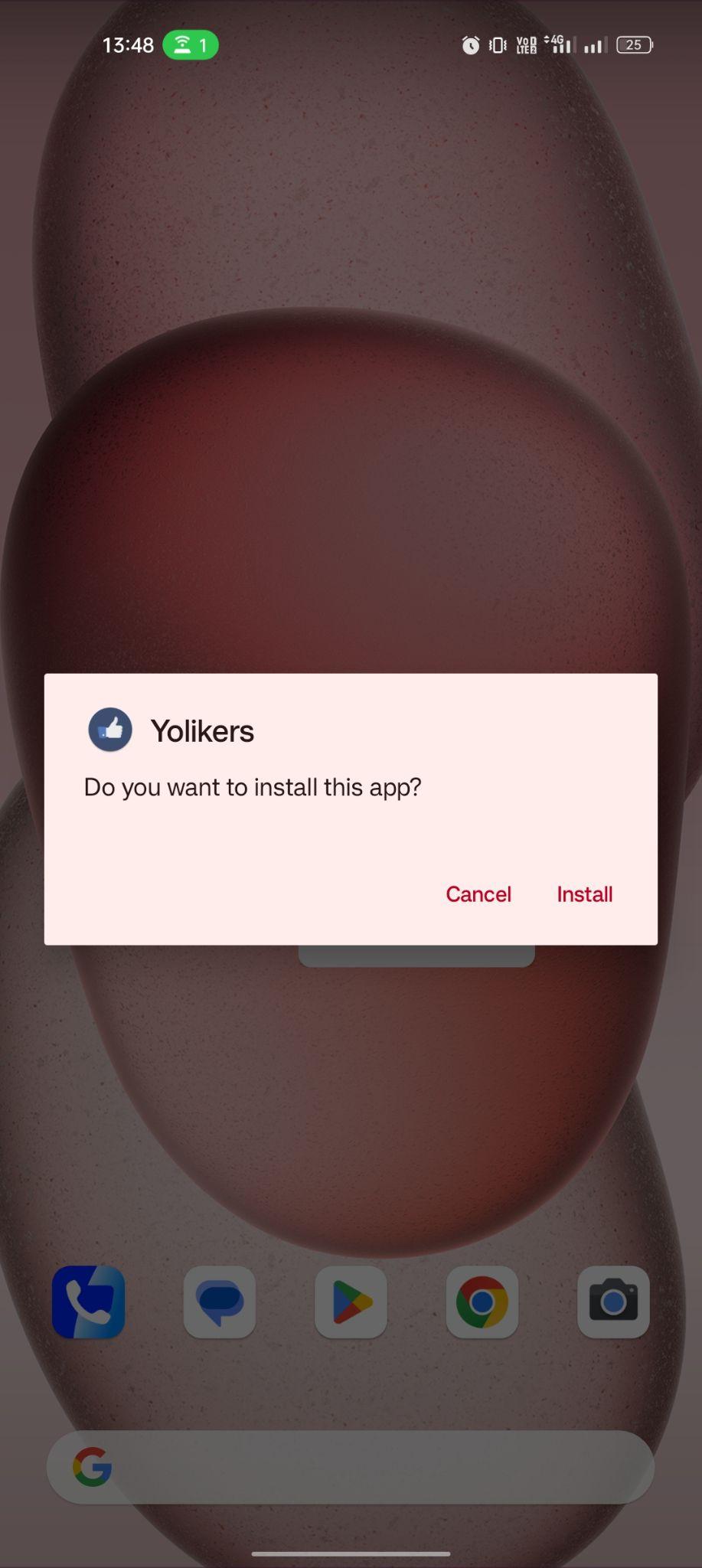 click on install