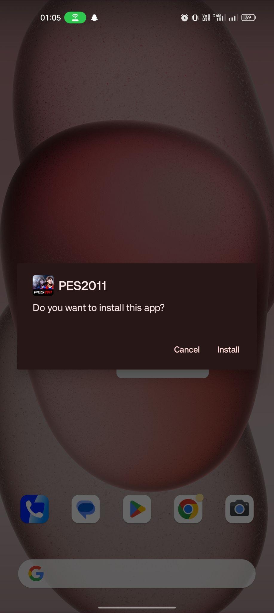 click on install