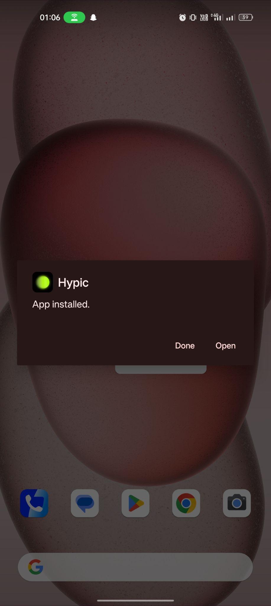Hypic apk installed