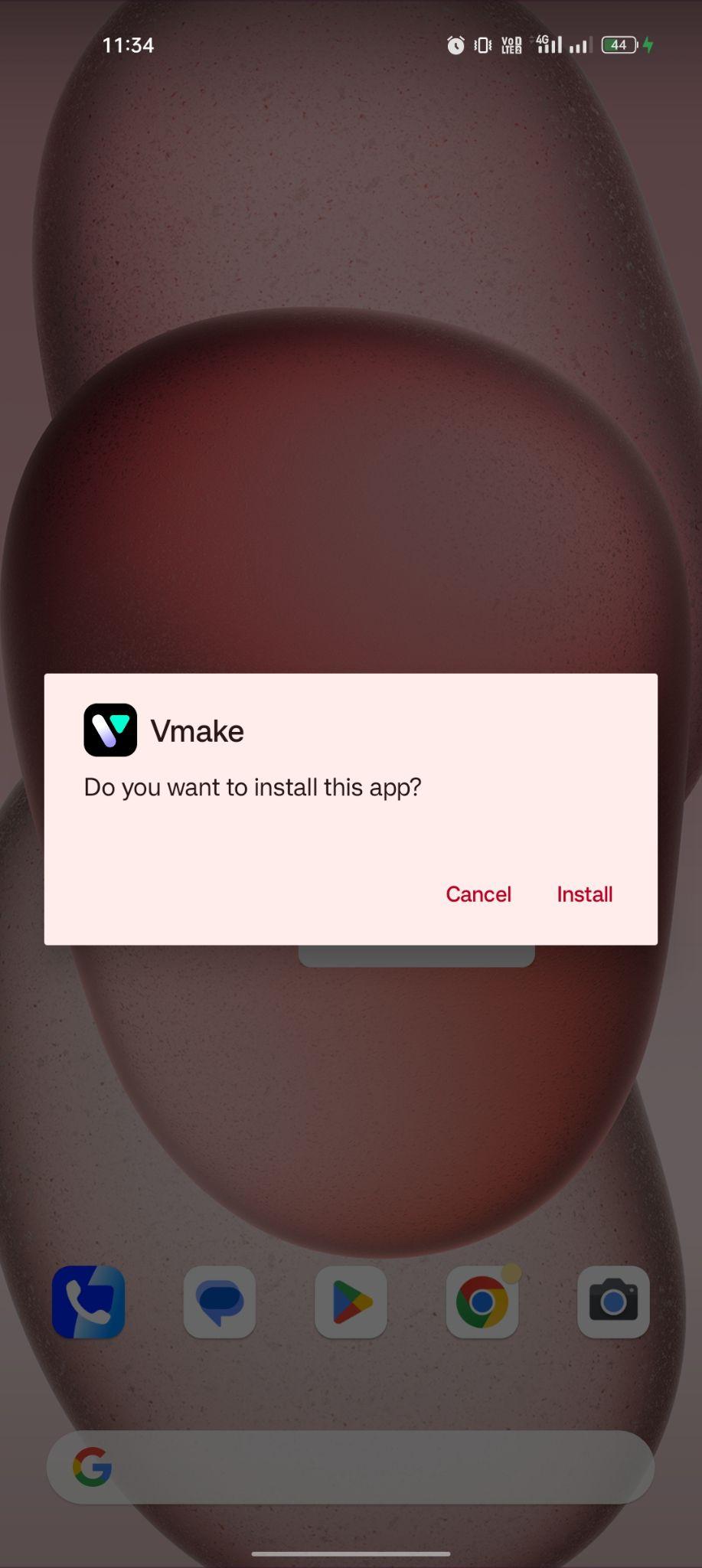 click on install