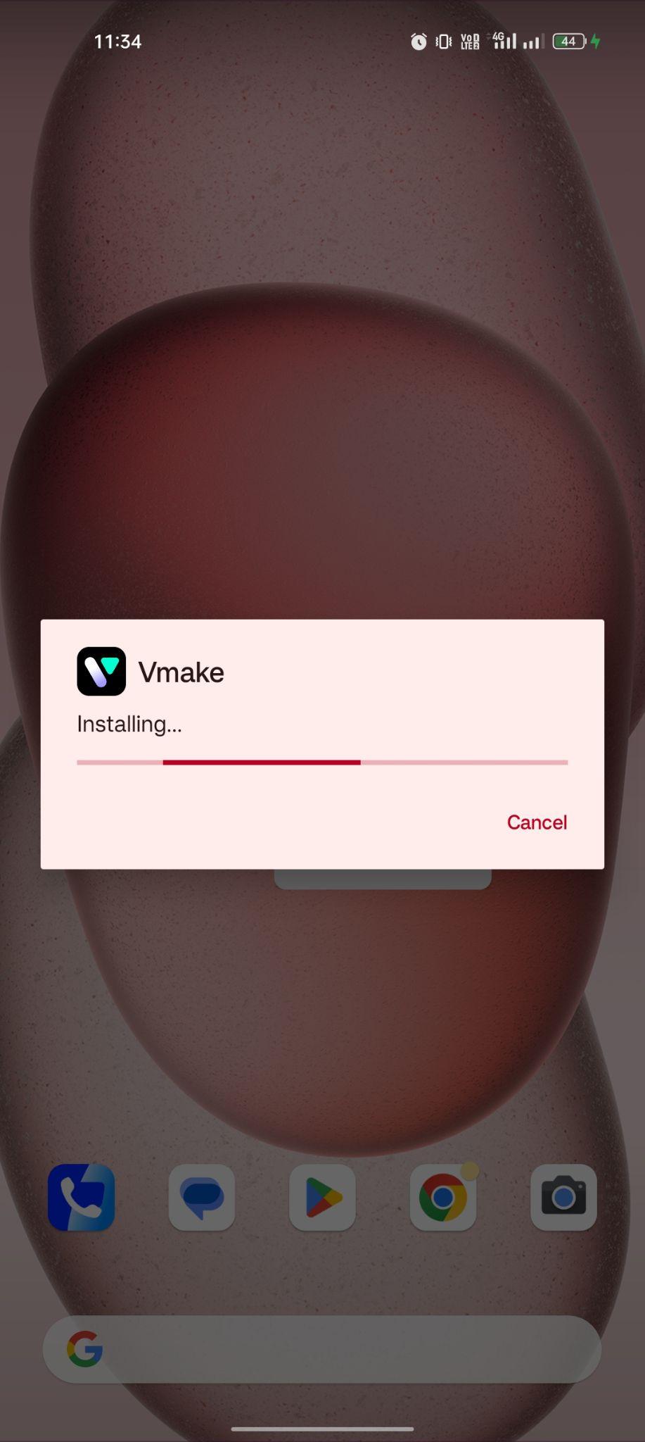 VMake apk installing