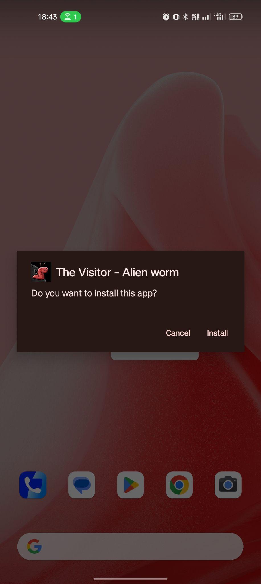 click on install