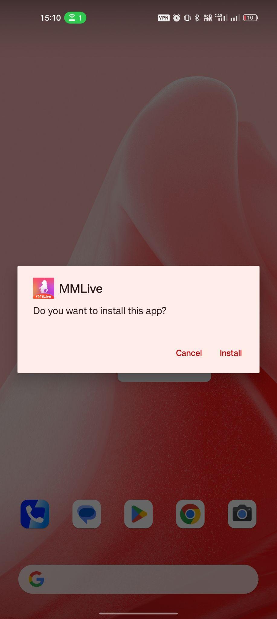 click on install