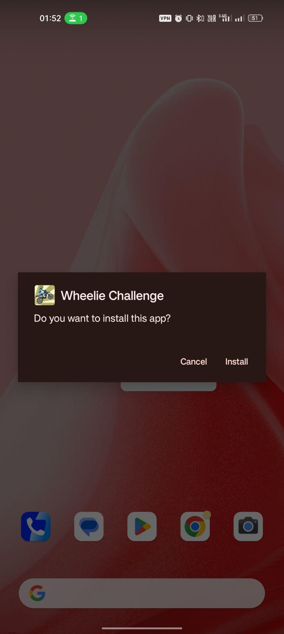 click on install