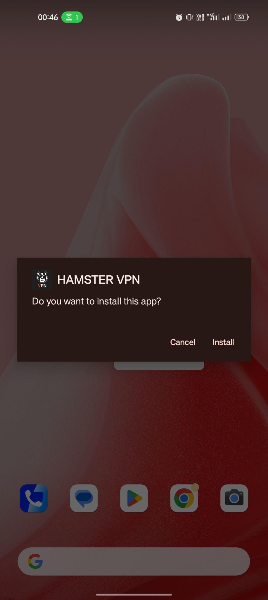 click on install