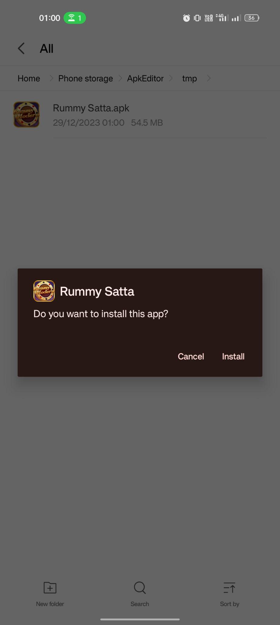 click on install