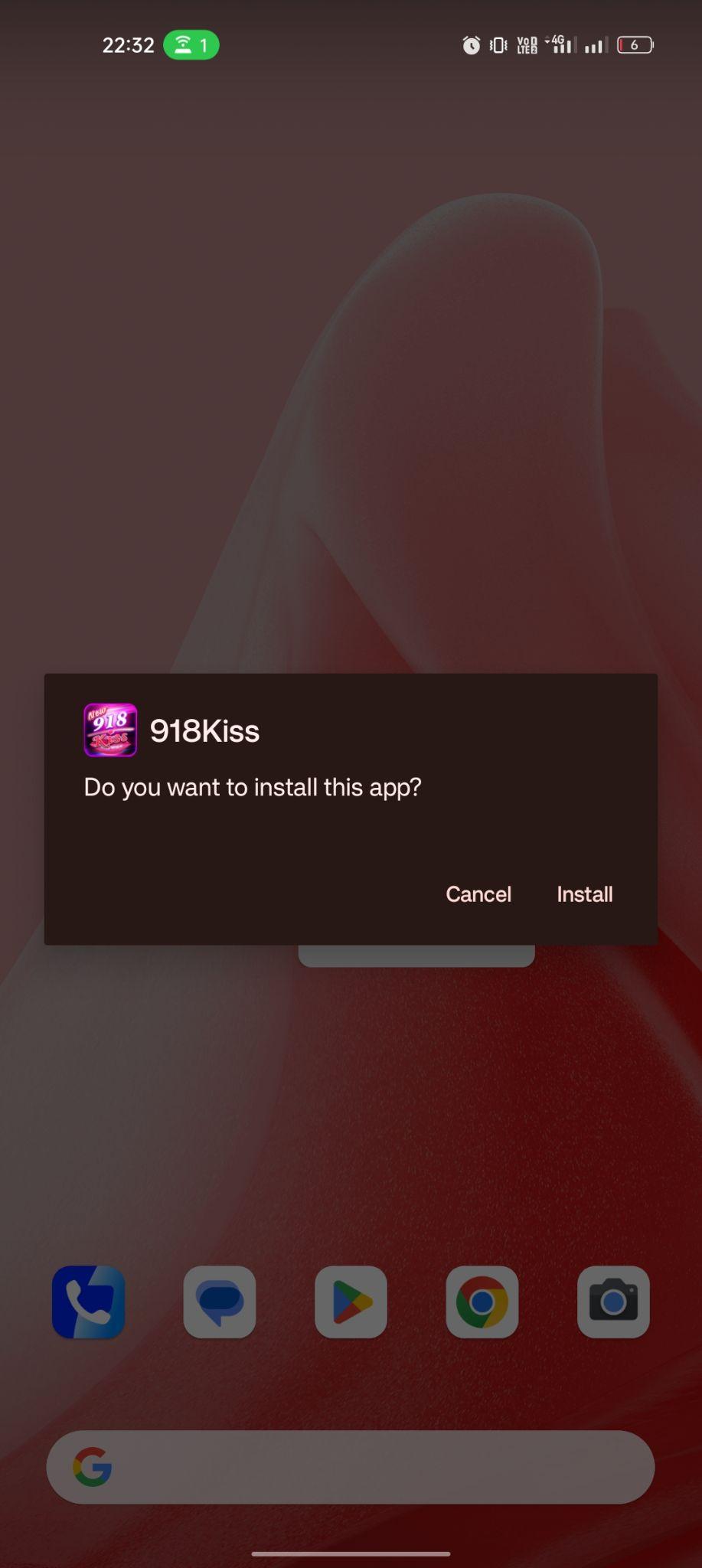 click on install