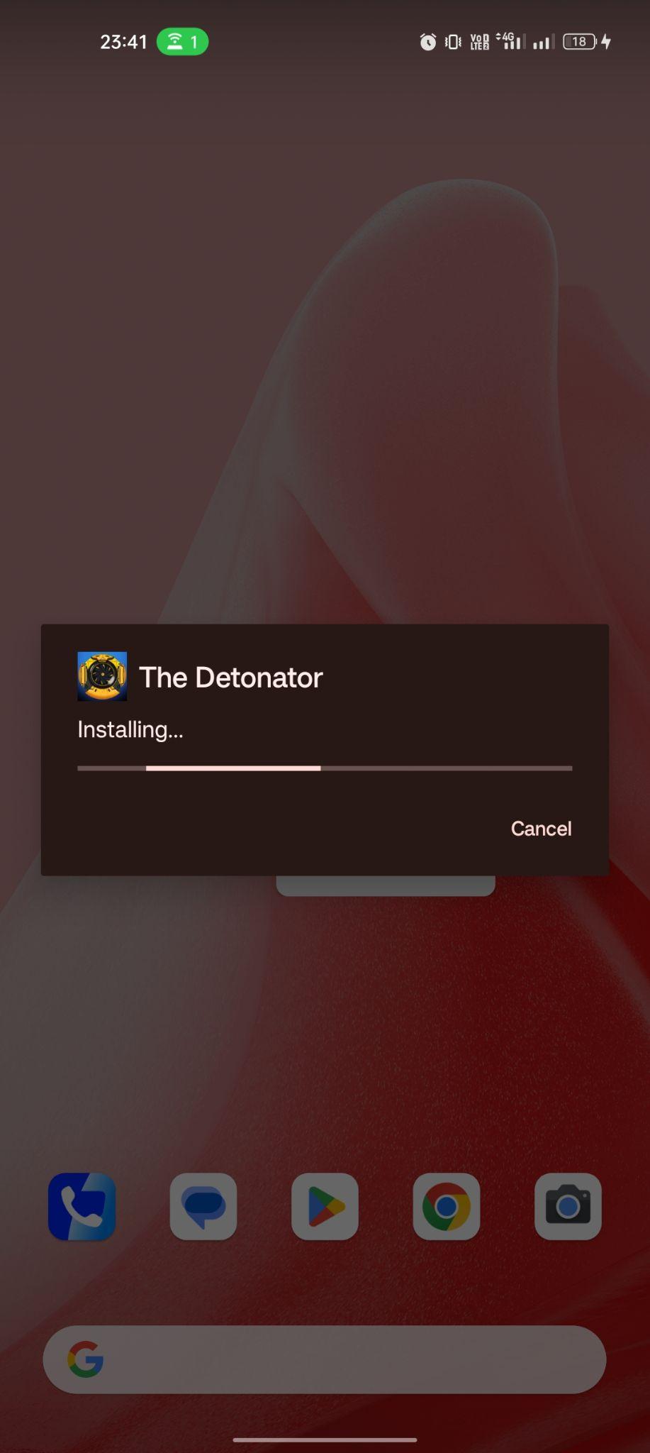 The Detonator apk installing
