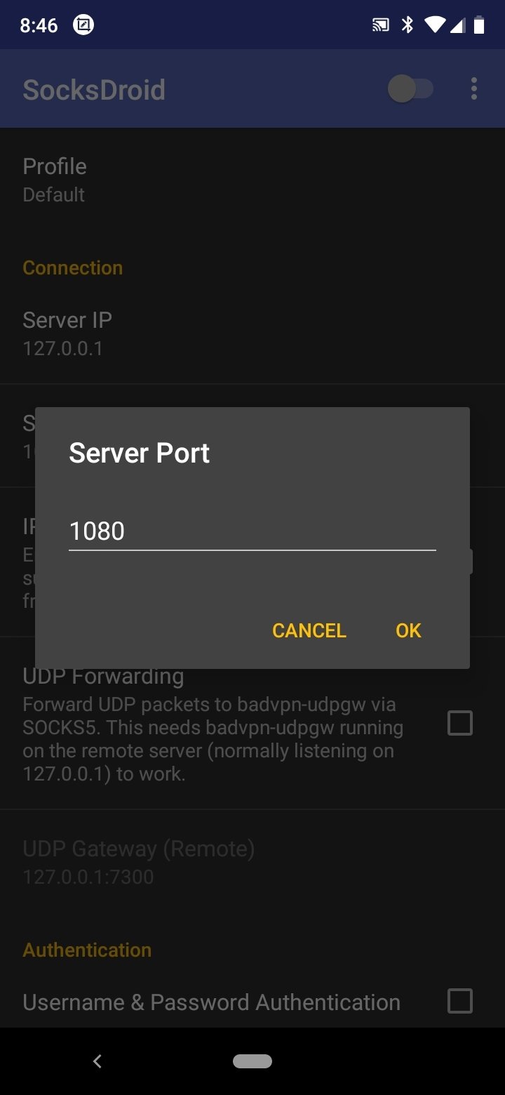 SocksDroid screenshot
