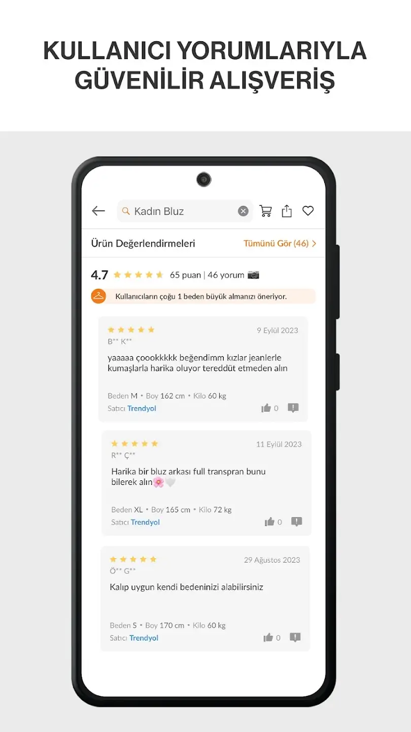 Trendyolmilla screenshot