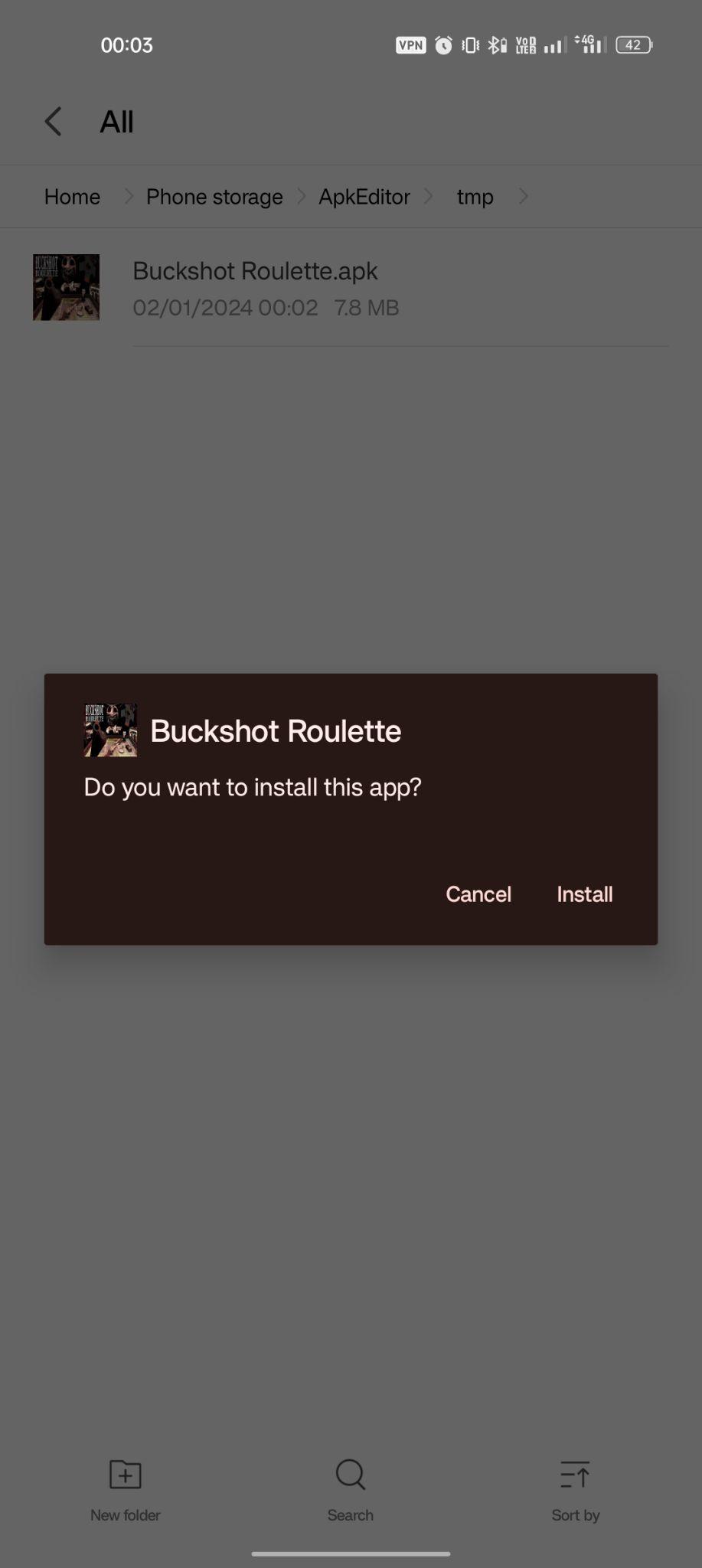 click on install
