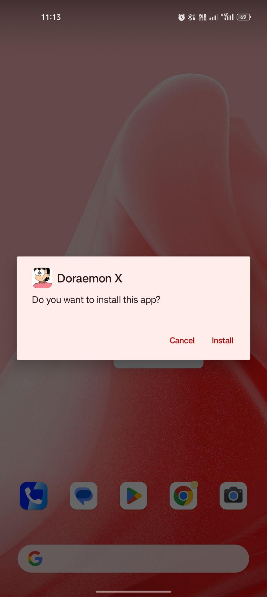 click on install