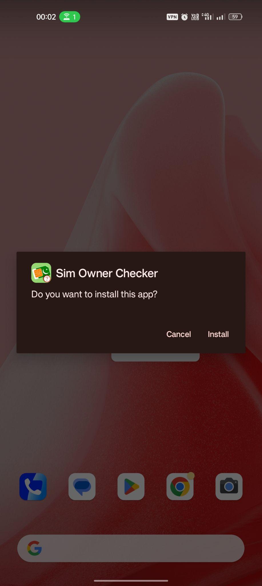click on install