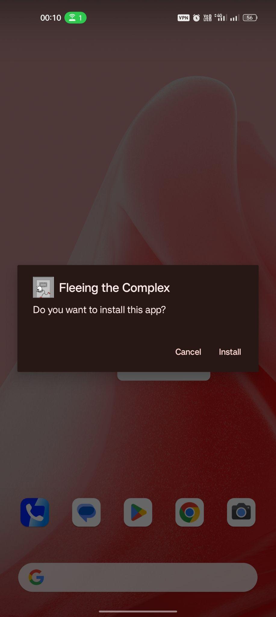 click on install
