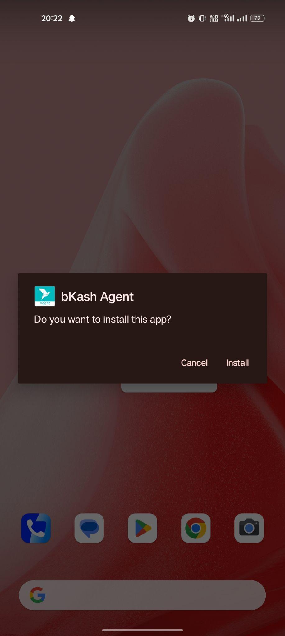 click on install