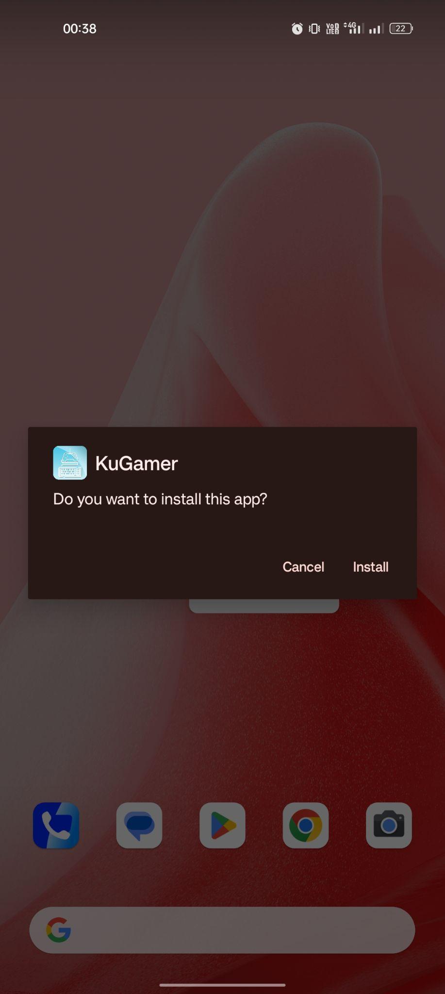 click on install