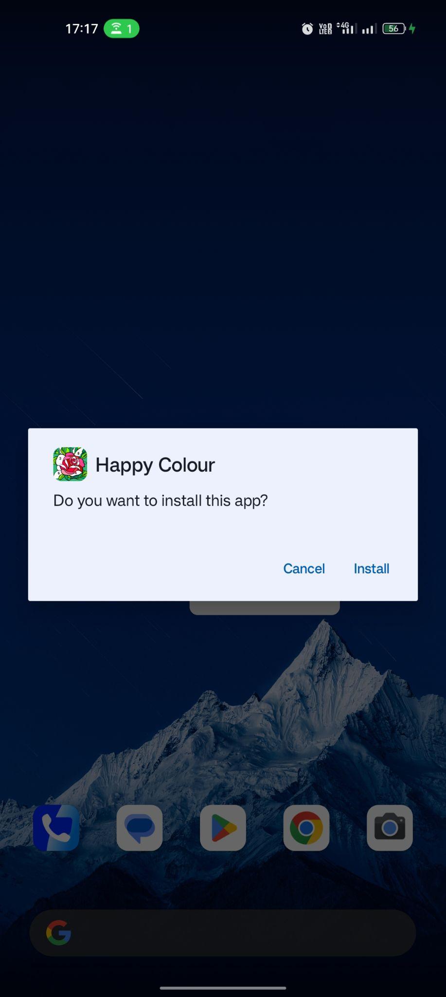 click on install