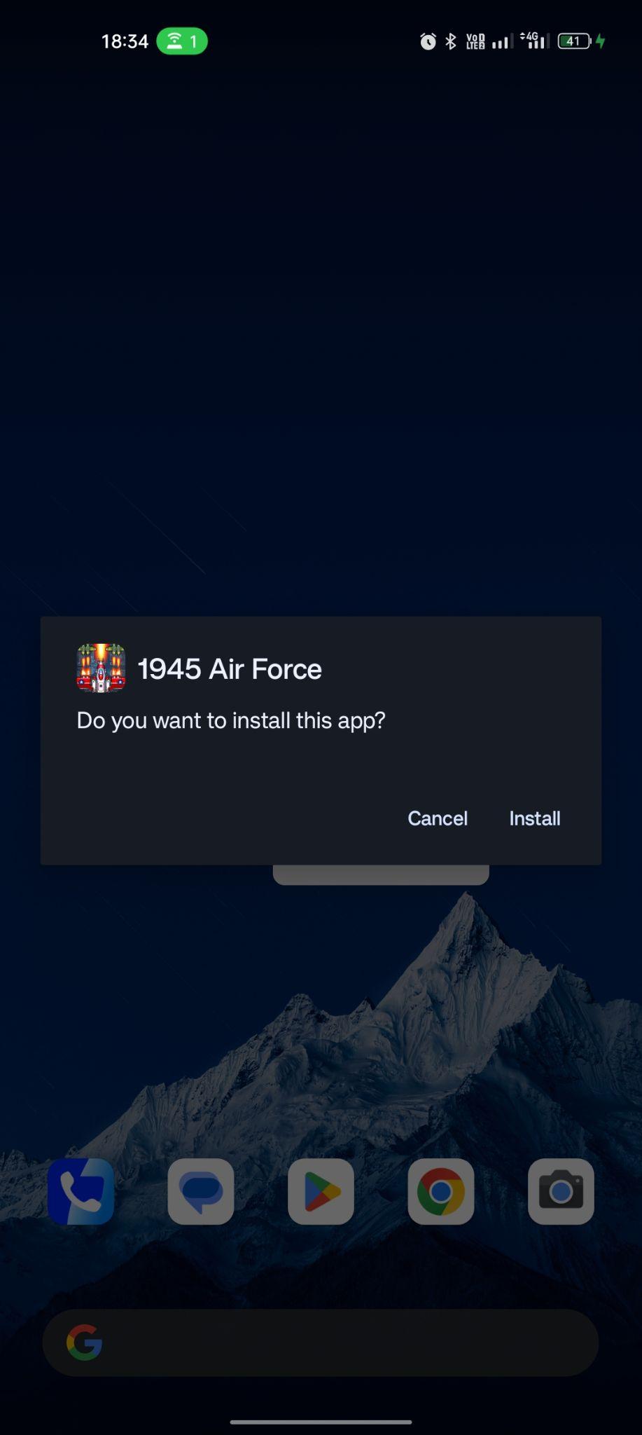 click on install