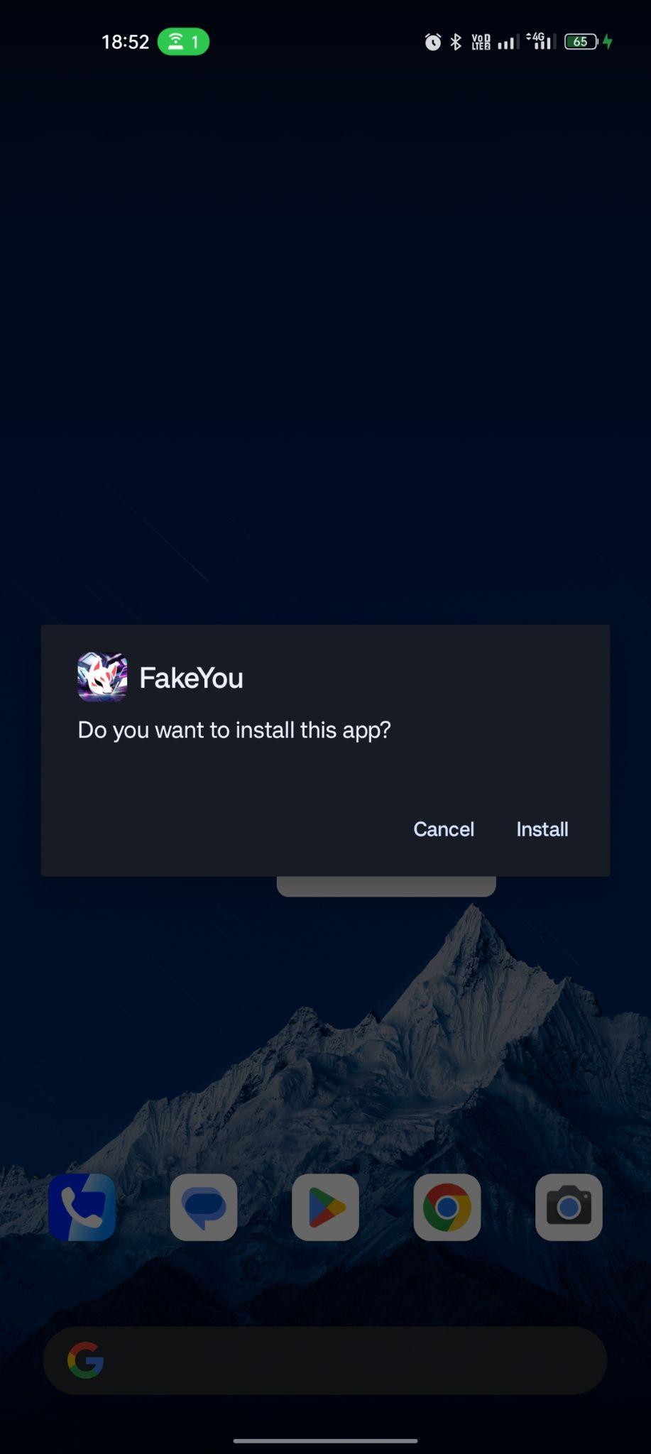 click on install