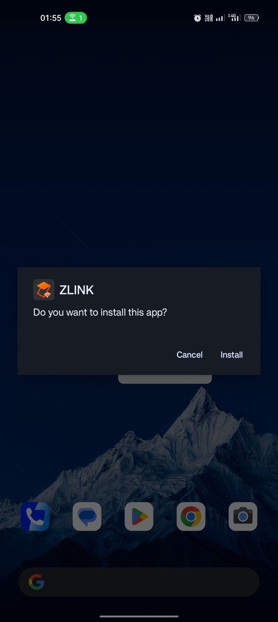 click on install