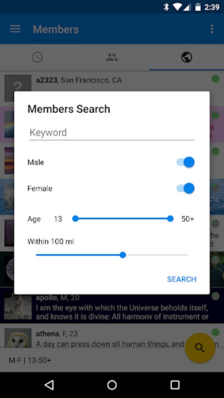 Chatango screenshot
