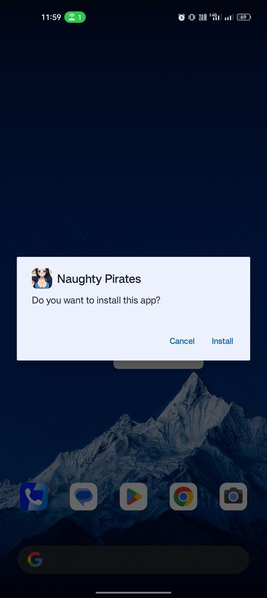 click on install