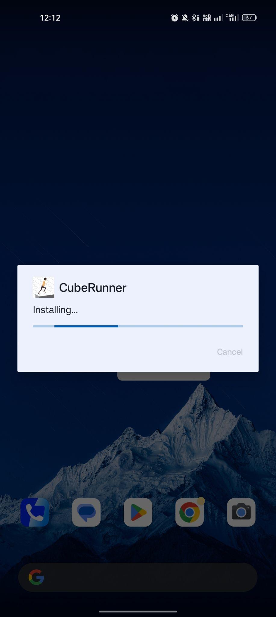 Cube Runners apk installing