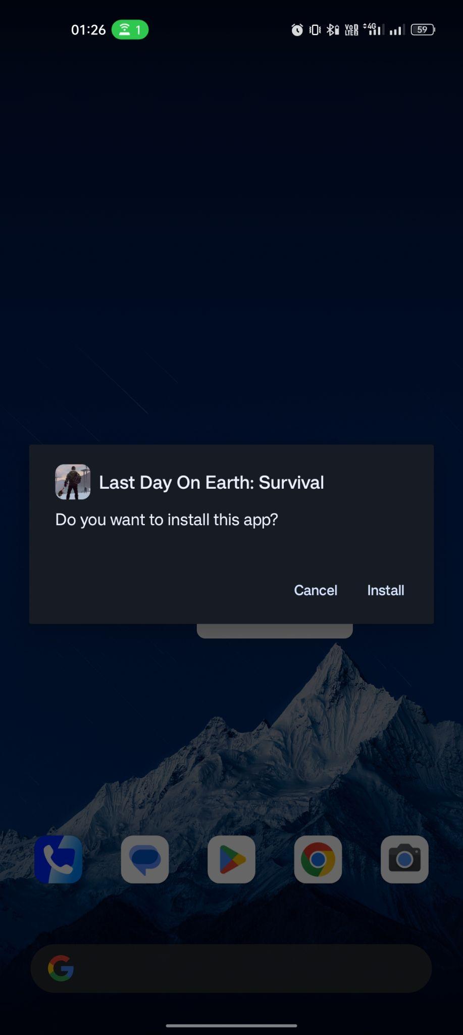 click on install